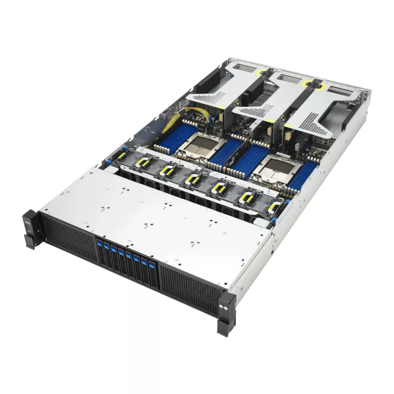 ASUS RS720A-E13-RS8U Socket SP5 Rack (2U) Preto, Prateado