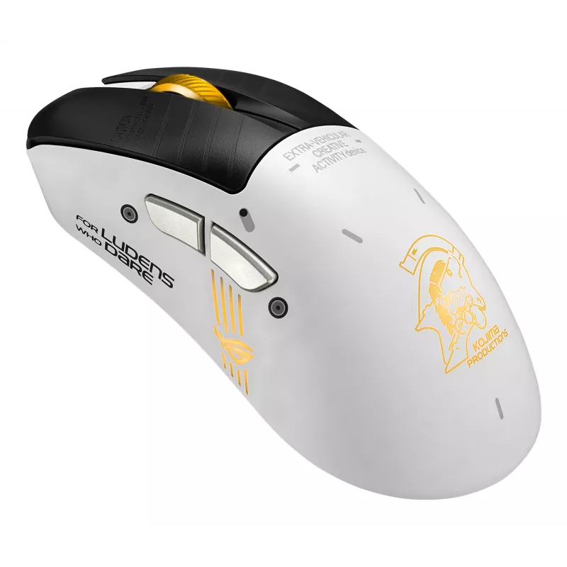 Rato gaming ASUS ROG Keris II Origin-KJP, destro, ótico 42.000 DPI, RF Wireless + Bluetooth + USB-A, 6 botões, multicolor