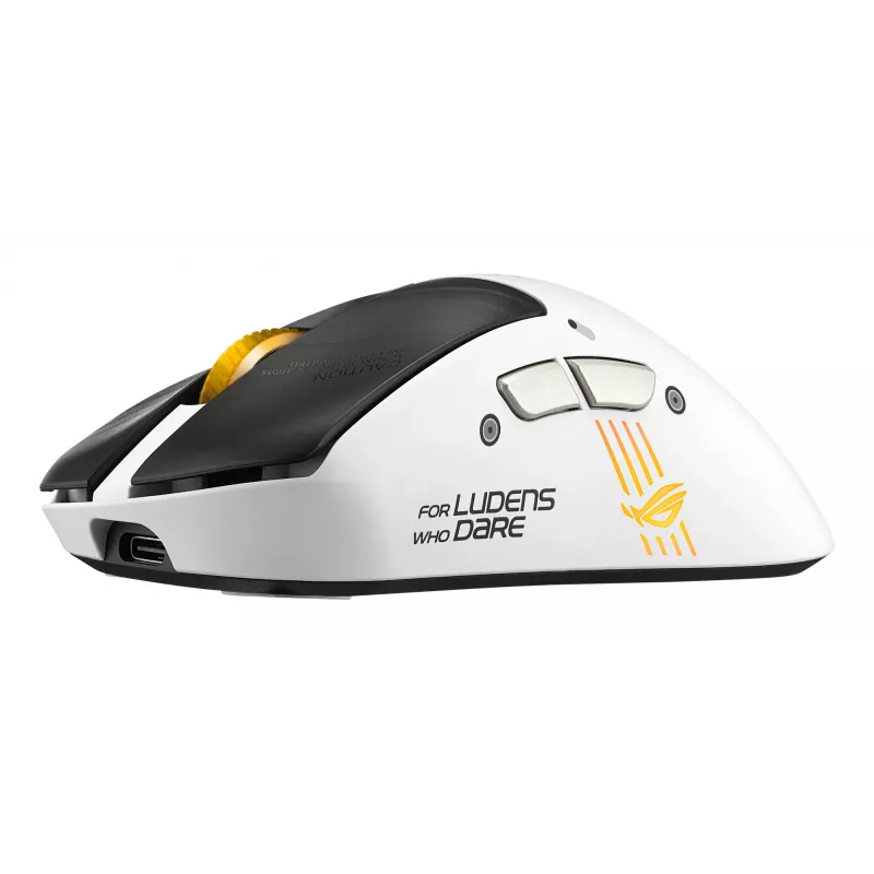 Rato gaming ASUS ROG Keris II Origin-KJP, destro, ótico 42.000 DPI, RF Wireless + Bluetooth + USB-A, 6 botões, multicolor