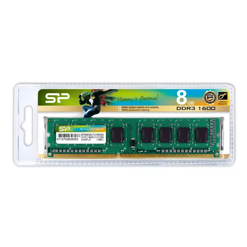 RAM Desktop DDR3 UDIMM Silicon Power 8GB 1600MHz CAS11 240-Pin 1,5V