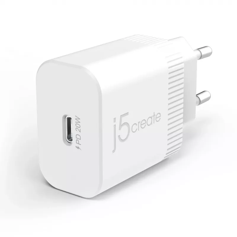 Carregador de parede j5create JUP1420 20W PD USB-C Interior AC 100-240V