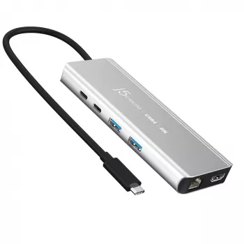 j5create JCD403 Hub multifunções USB4 8K USB Type-C HDMI RJ-45
