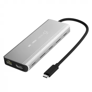 j5create JCD403 Hub multifunções USB4 8K USB Type-C HDMI RJ-45