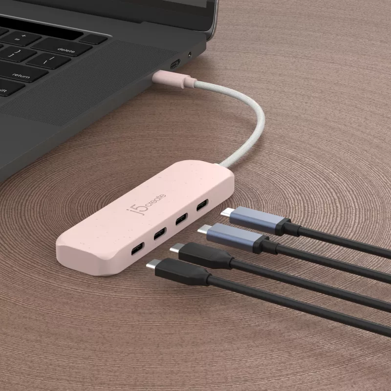j5create Hub USB-C ecológico para 4 portas Type-C Gen 2