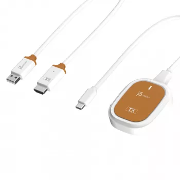 j5create ScreenCast FHD Extensor de ecrã sem fios USB-C, dongle, USB, USB Type-C, branco, 1 A, 0 - 40 °C