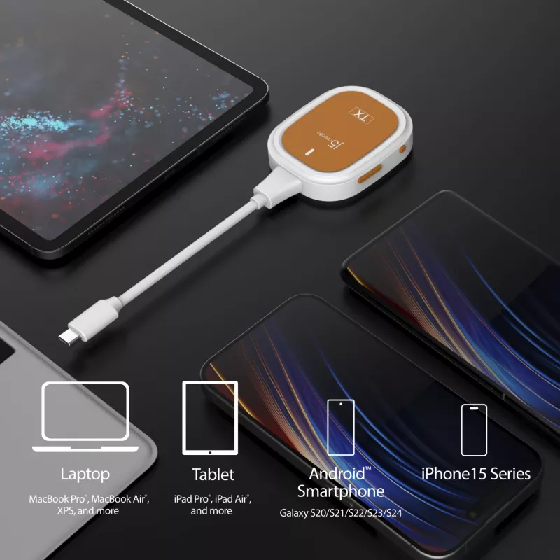 j5create ScreenCast FHD Extensor de ecrã sem fios USB-C, dongle, USB, USB Type-C, branco, 1 A, 0 - 40 °C