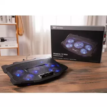 Base de arrefecimento para portátil Thermaltake Massive 12 Max 43,2 cm 5 ventoinhas preto