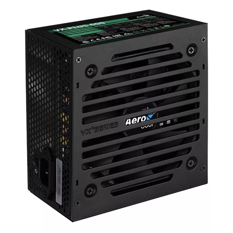 Fonte de alimentação Aerocool VX PLUS 600 600 W 20+4 pin ATX ATX preta