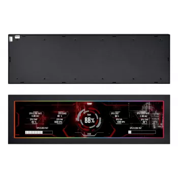 Painel de ecrã Lian Li SM088X, caixa universal, 237×73×13 mm, 5 V, preto