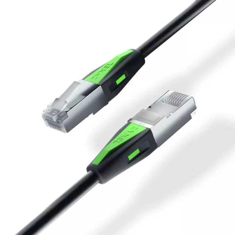 Cabo de rede Zyxel ACCESSORY-ZZ0109F Cat6a RJ-45–RJ-45 preto 0,18 m