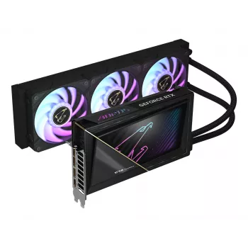 Placa gráfica GIGABYTE AORUS GeForce RTX 5090 XTREME WATERFORCE 32G - 32GB GDDR7, 512bit, PCI-E 5.0, 2655MHz de frequência do núcleo, 3 x DP 2.1a, 1 x HDMI 2.1b, NVIDIA DLSS 4, GV-N5090AORUSX W-32GD