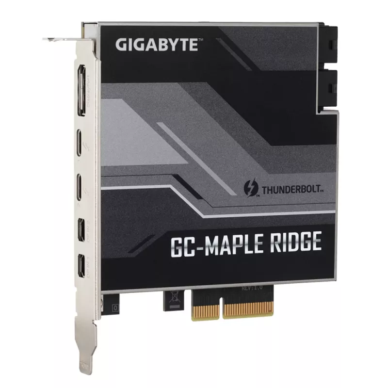 Placa de interface/adaptador GIGABYTE GC-MAPLE RIDGE interno DisplayPort, Mini DisplayPort, Thunderbolt 4, USB 3.2 Gen 2 (3.1 Gen 2)