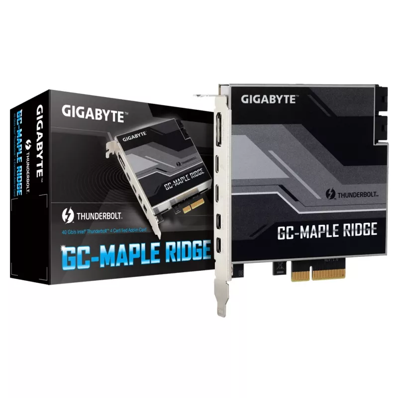 Placa de interface/adaptador GIGABYTE GC-MAPLE RIDGE interno DisplayPort, Mini DisplayPort, Thunderbolt 4, USB 3.2 Gen 2 (3.1 Gen 2)