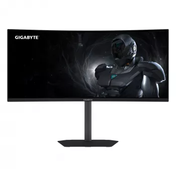 Monitor gaming curvo GIGABYTE GS34WQCA 34 polegadas WQHD - 3440 x 1440, 1500R, 120 Hz, 1 ms, 300 cd/m², FreeSync Premium, HDR Ready, HDMI 2.0, DisplayPort 1.4