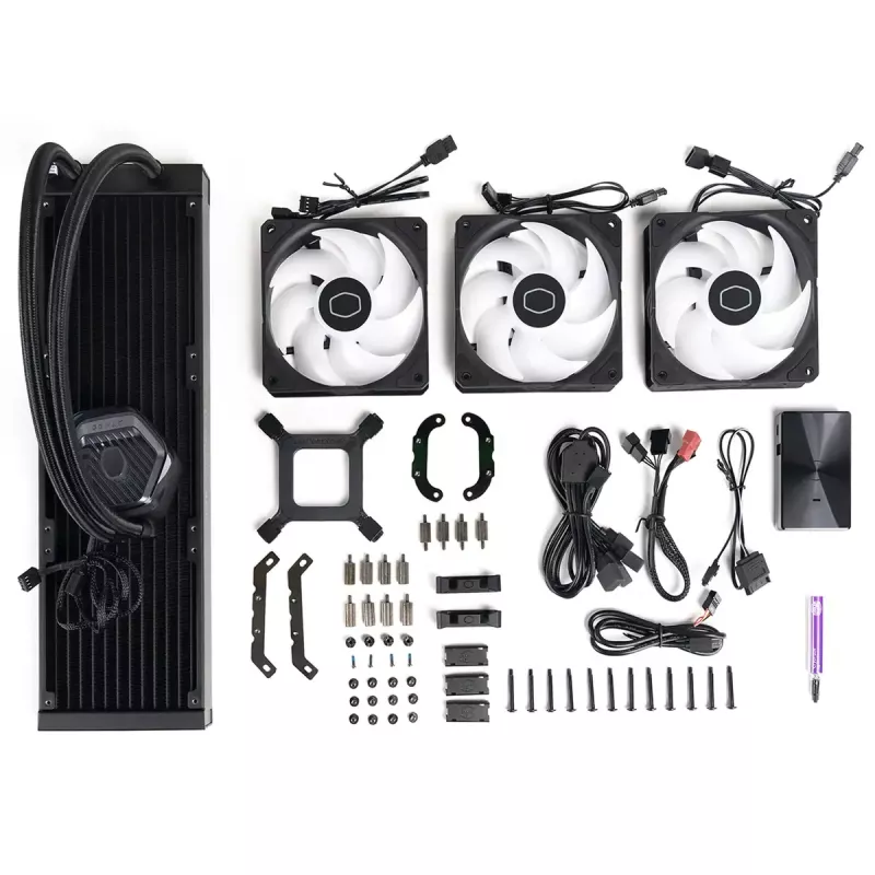 Kit de refrigeração líquida Cooler Master MasterLiquid 360 ATMOS 12 cm preto