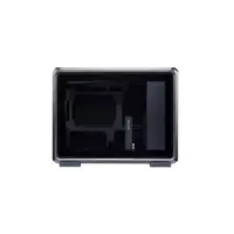 Caixa de computador Cooler Master MasterFrame 400 Mesh preto mATX com painel lateral transparente e 1x ventoinha ARGB de 120mm