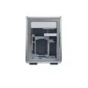 Caixa de computador Cooler Master MasterFrame 400 Mesh prateado, mATX, painel lateral transparente, 1x ventoinha ARGB de 120 mm