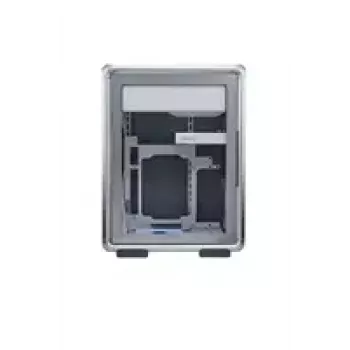 Caixa de computador Cooler Master MasterFrame 400 Mesh prateado, mATX, painel lateral transparente, 1x ventoinha ARGB de 120 mm