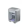 Caixa de computador Cooler Master MasterFrame 400 Mesh prateado, mATX, painel lateral transparente, 1x ventoinha ARGB de 120 mm