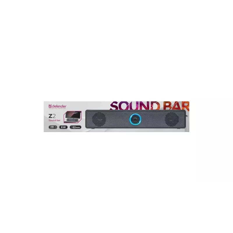 Defender Z2 soundbar 6W LED coluna USB