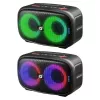 Altifalante Bluetooth portátil Defender Q5 estéreo, 20W, iluminação LED, rádio FM, TWS