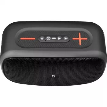 Altifalante Bluetooth portátil Defender Q5 estéreo, 20W, iluminação LED, rádio FM, TWS