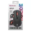 Rato ótico RF silencioso sem fios DEFENDER Nexus MS-195 — 1600 DPI, 2,4 GHz, Nano-USB, ambidestro, 2×AAA, preto