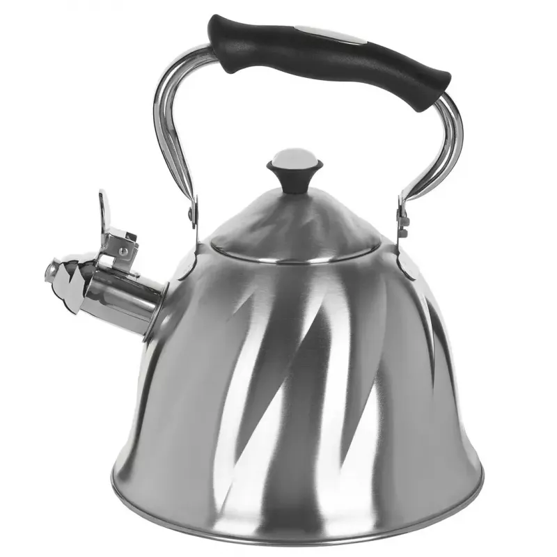 Chaleira Maestro MR-1305 — chaleira de fogão em aço inoxidável, 3,0 L, adequada para indução, apito, tampa articulada