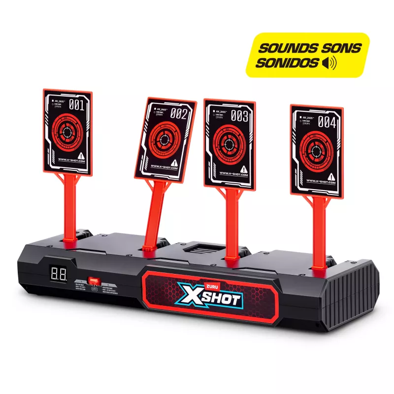 Alvo eletrónico ZURU XSHOT, alvo, 8 anos, AA, Preto