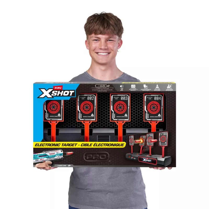 Alvo eletrónico ZURU XSHOT, alvo, 8 anos, AA, Preto
