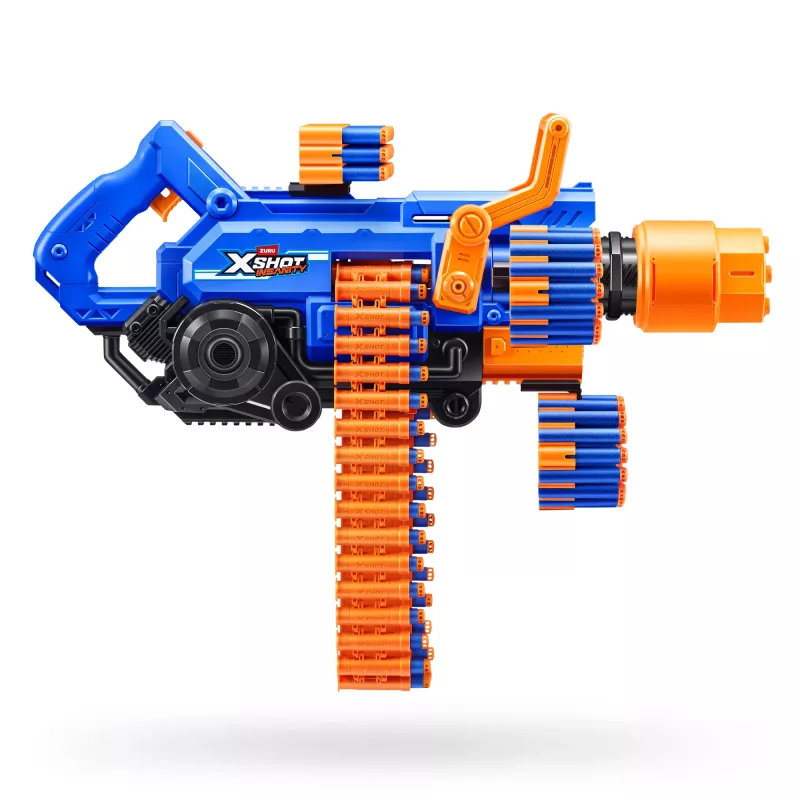 Blaster de dardos de brinquedo Zuru XSHOT Insanity — Smoke N Barrel, inclui 72 dardos de espuma