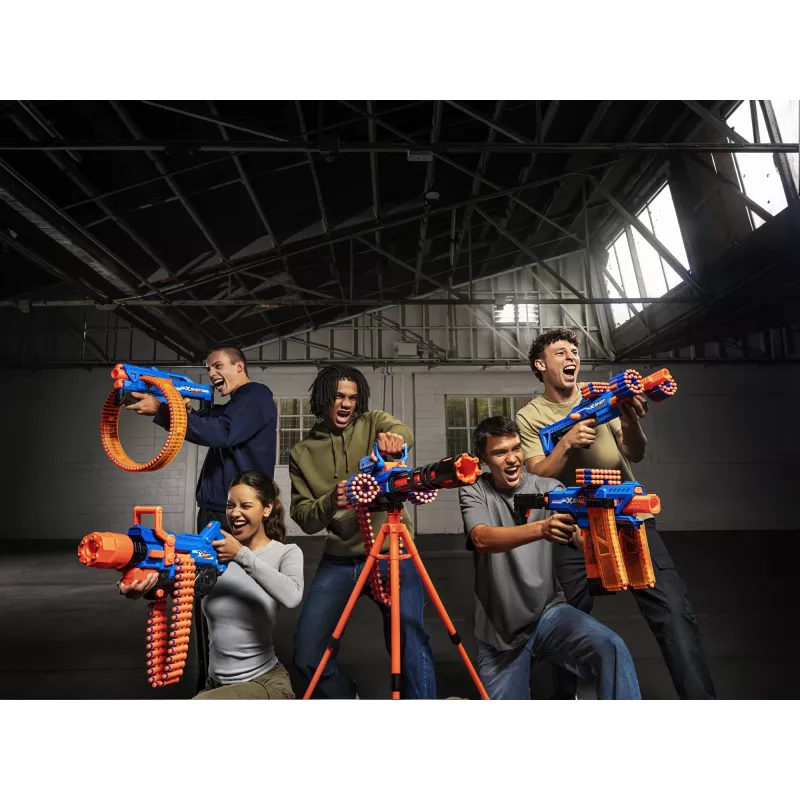 Blaster de dardos de brinquedo Zuru XSHOT Insanity — Smoke N Barrel, inclui 72 dardos de espuma