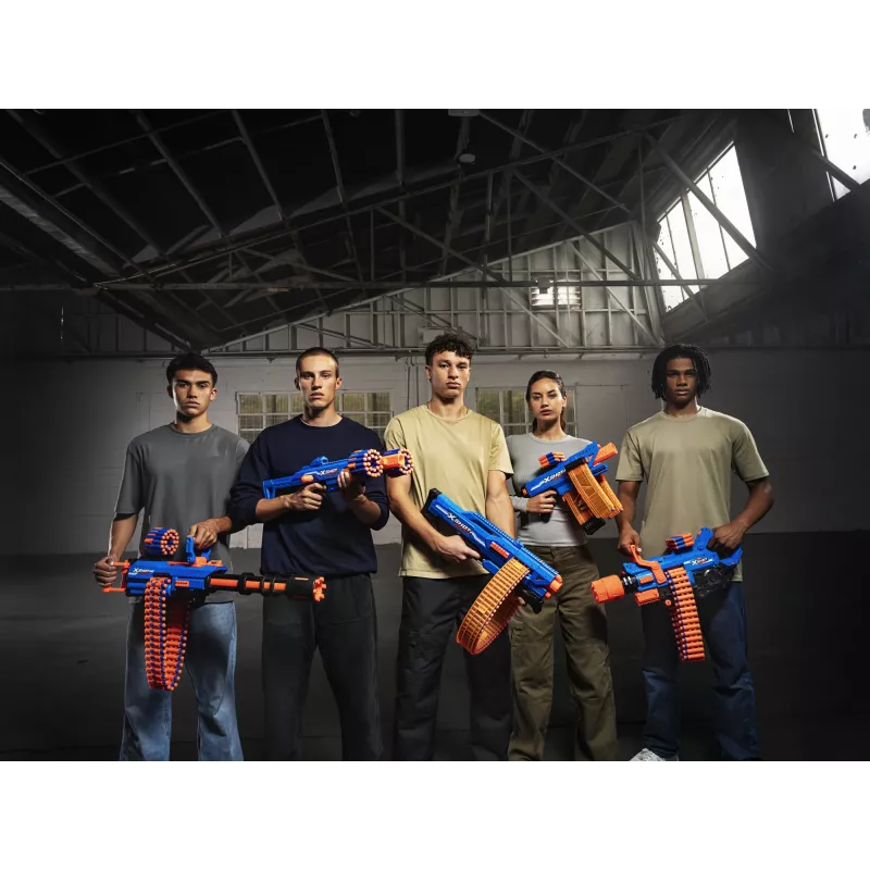 Blaster de dardos de brinquedo Zuru XSHOT Insanity — Smoke N Barrel, inclui 72 dardos de espuma