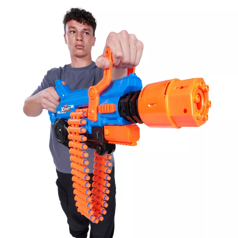 Blaster de dardos de brinquedo Zuru XSHOT Insanity — Smoke N Barrel, inclui 72 dardos de espuma