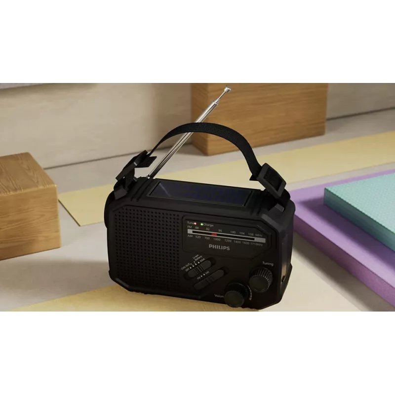 Rádio portátil Philips TAR1609/00 analógico e digital AM FM preto