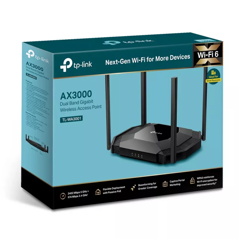 TP-Link TL-WA3001 ponto de acesso WLAN 2402 Mbit/s preto Power over Ethernet (PoE)