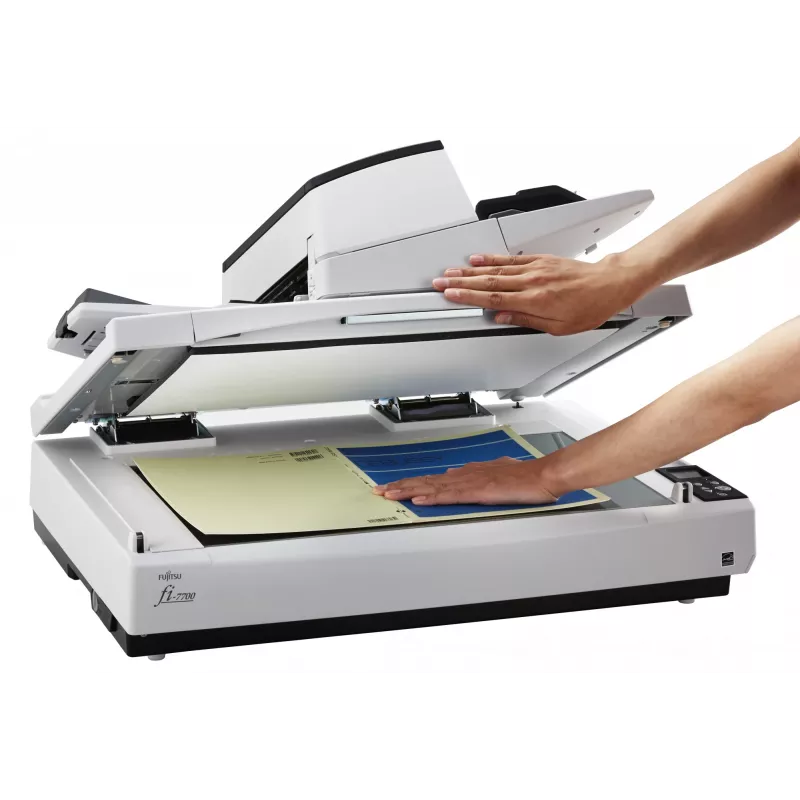 Scanner de mesa e ADF Ricoh fi-7700S 600 x 600 DPI A3 preto, branco
