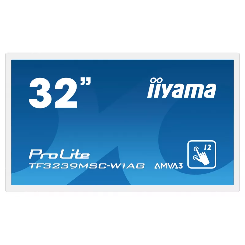 Monitor iiyama ProLite TF3239MSC-W1AG 31,5 polegadas (80 cm) Full HD 1920x1080 LED Touchscreen AMVA3 branco