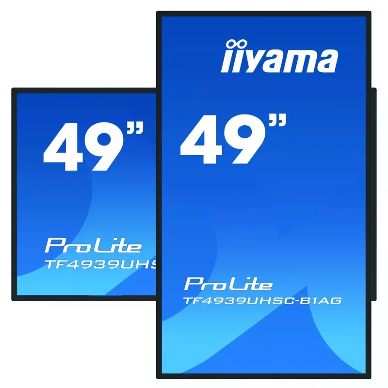 Monitor de computador iiyama ProLite TF4939UHSC-B1AG 124,5 cm (49 polegadas) 3840 x 2160 píxeis 4K Ultra HD LED Touchscreen Multi-user preto