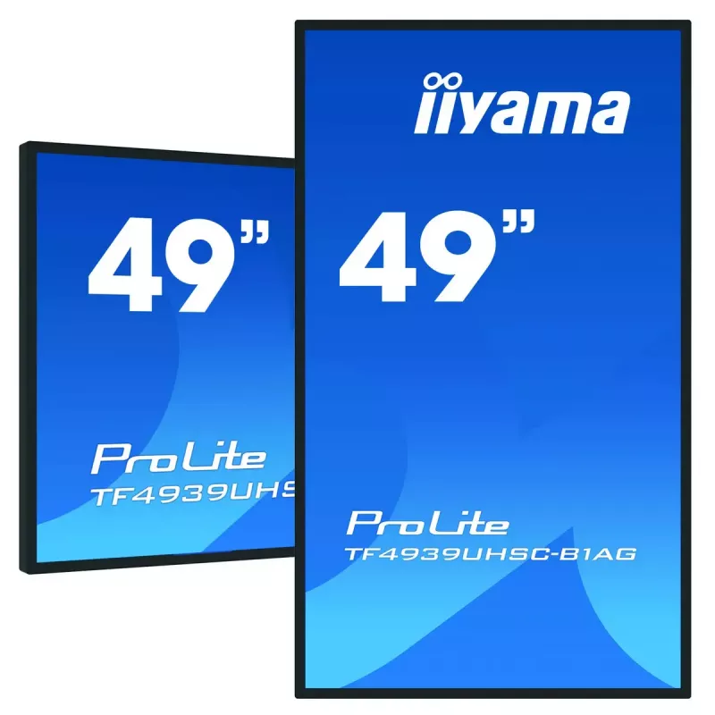 Monitor de computador iiyama ProLite TF4939UHSC-B1AG 124,5 cm (49 polegadas) 3840 x 2160 píxeis 4K Ultra HD LED Touchscreen Multi-user preto