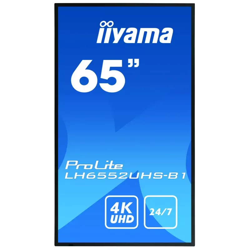 Ecrã de sinalização digital IIYAMA LH6552UHS-B1 64,5 polegadas IPS 4K 3840x2160 500 cd/m² Android 8.0 24/7 preto