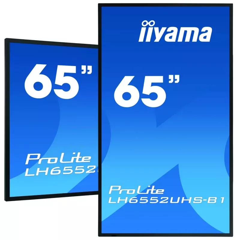Ecrã de sinalização digital IIYAMA LH6552UHS-B1 64,5 polegadas IPS 4K 3840x2160 500 cd/m² Android 8.0 24/7 preto