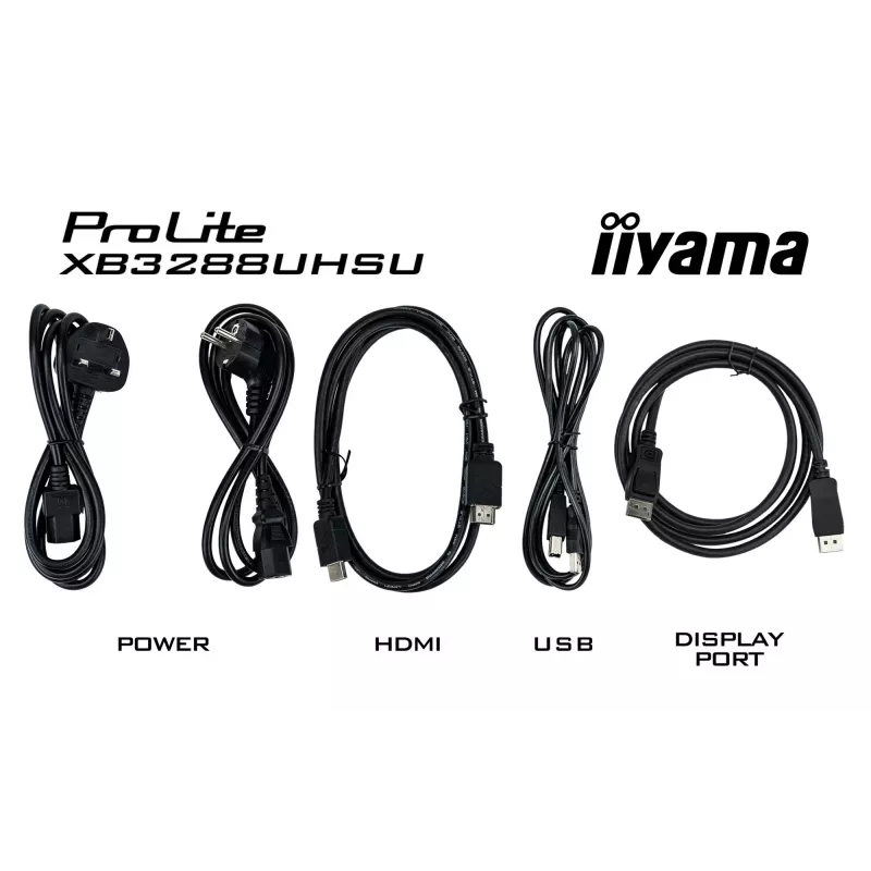 Monitor de computador iiyama ProLite XB3288UHSU-B5 80 cm (31,5 polegadas) 3840 x 2160 píxeis 4K Ultra HD LCD preto