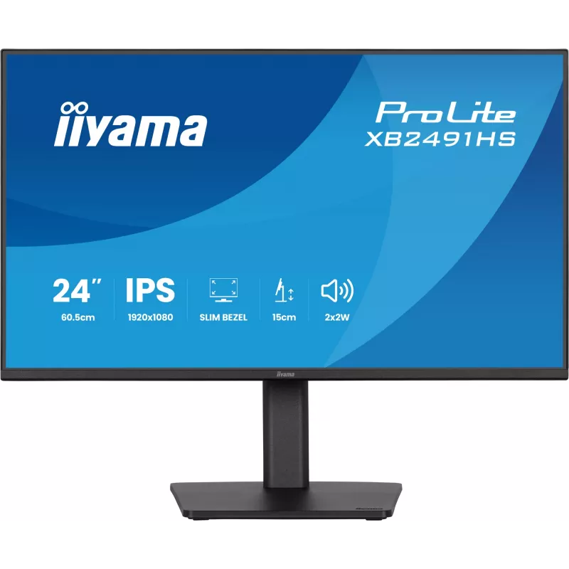 Monitor IIYAMA XB2491HS-B1 60,5 cm (23,8 inch) 16:9 IPS com HDMI, DisplayPort e altifalantes integrados