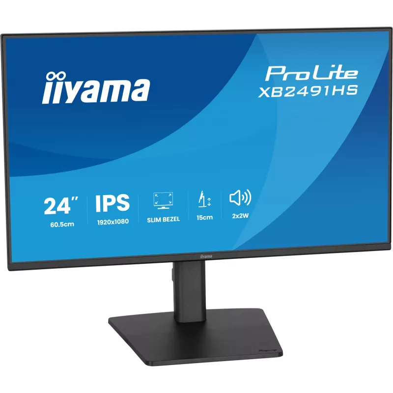 Monitor IIYAMA XB2491HS-B1 60,5 cm (23,8 inch) 16:9 IPS com HDMI, DisplayPort e altifalantes integrados