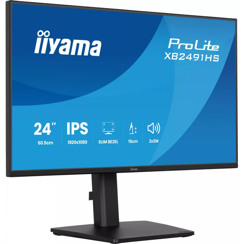 Monitor IIYAMA XB2491HS-B1 60,5 cm (23,8 inch) 16:9 IPS com HDMI, DisplayPort e altifalantes integrados