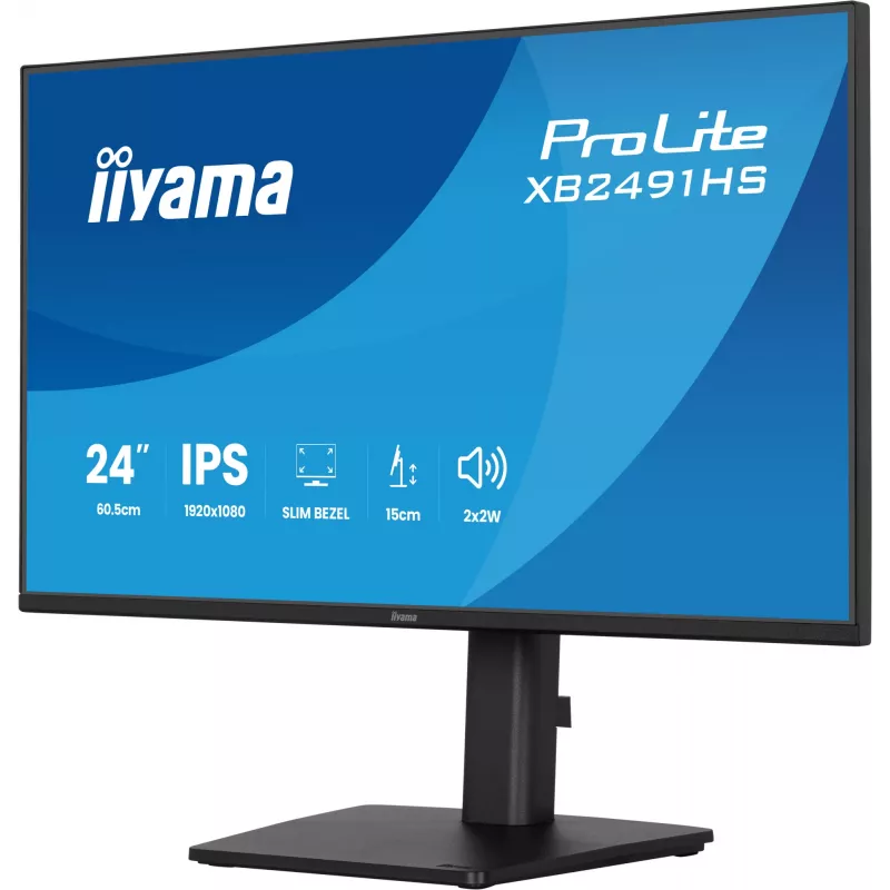 Monitor IIYAMA XB2491HS-B1 60,5 cm (23,8 inch) 16:9 IPS com HDMI, DisplayPort e altifalantes integrados