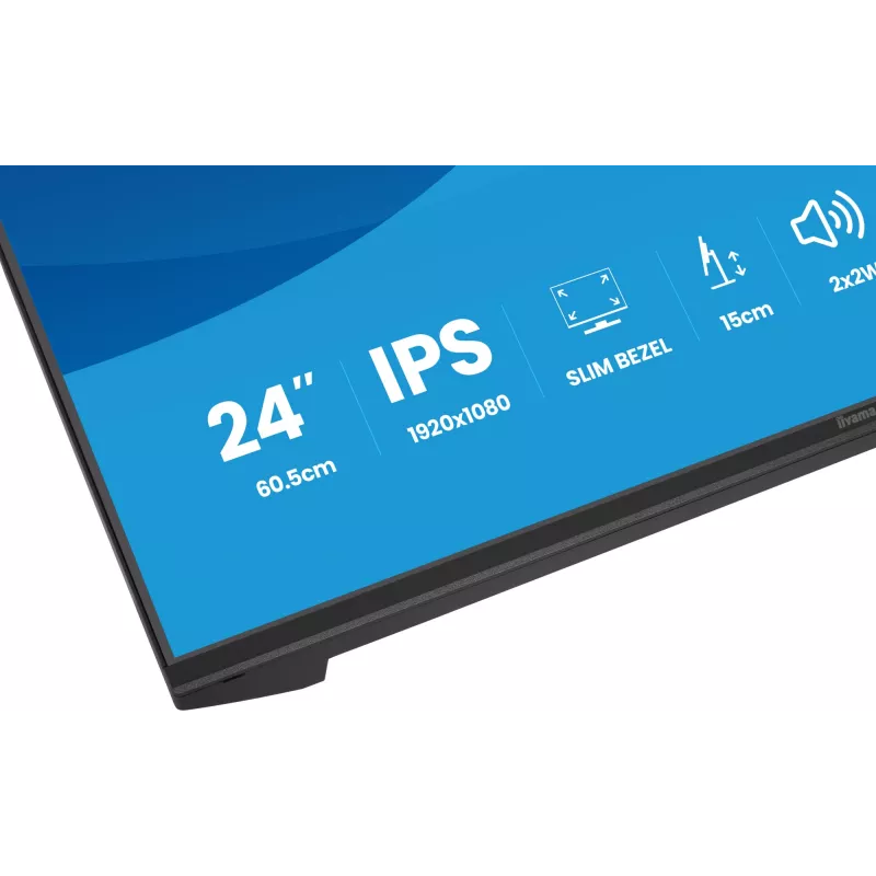 Monitor IIYAMA XB2491HS-B1 60,5 cm (23,8 inch) 16:9 IPS com HDMI, DisplayPort e altifalantes integrados