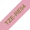 Fita de etiquetar Brother TZE-RE54 dourado sobre rosa