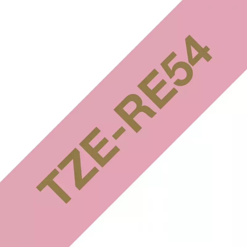 Fita de etiquetar Brother TZE-RE54 dourado sobre rosa